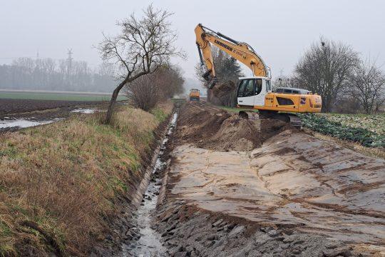 Baumaßnahmen am Flechsgraben. Foto: Pressestelle griesheim