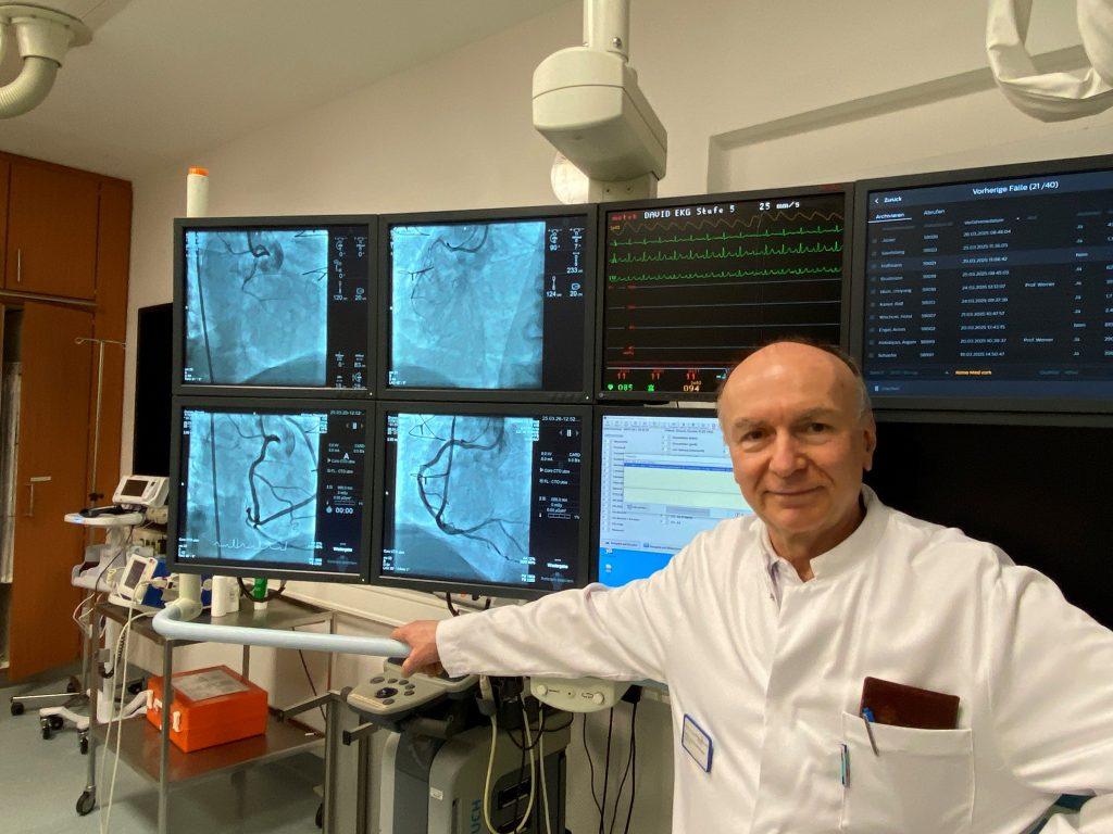 Prof. Dr. Gerald Werner im Herzkatheterlabor. Foto: Klinikum Darmstadt