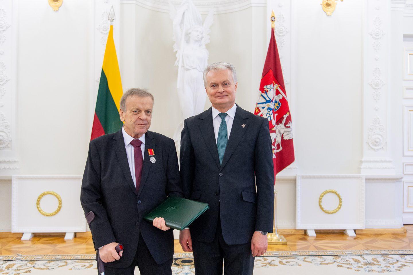 Klaus Minter und der litauische Präsident Gitanas Nauseda. Foto: Robertas Dačkus/ Präsidialamt der Republik Litauen