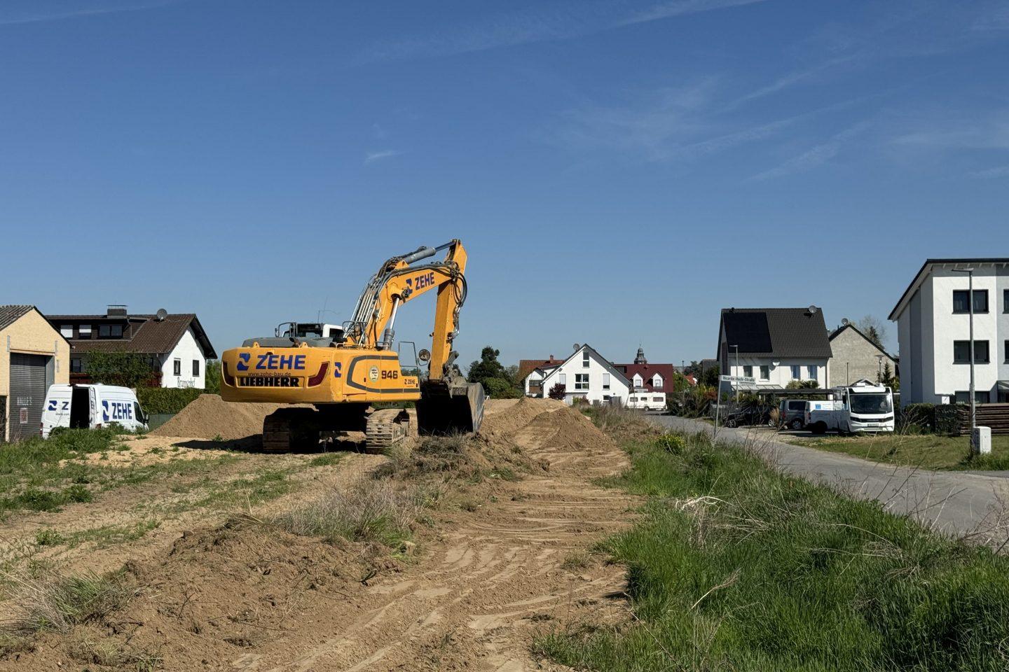 Baustart der Naturdüne in Griesheim. Foto: Pressestelle Griesheim