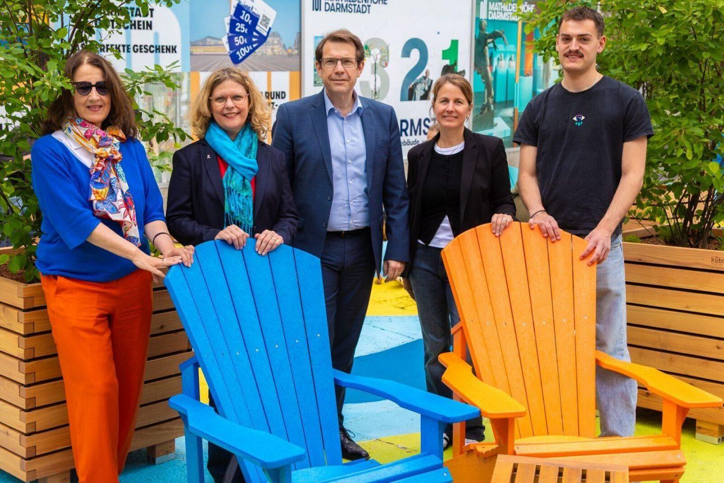 Sommergarten am Ernst-Ludwigs-Platz. Foto: Darmstadt Marketing, Rüdiger Dunker